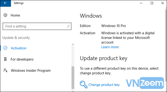 Windows 10 - Cách Tạo Digital License Để Kích Hoạt Windows 10 (Permanent  Activation) | Vn-Zoom | Cộng Đồng Chia Sẻ Kiến Thức Công Nghệ Và Phần Mềm  Máy Tính