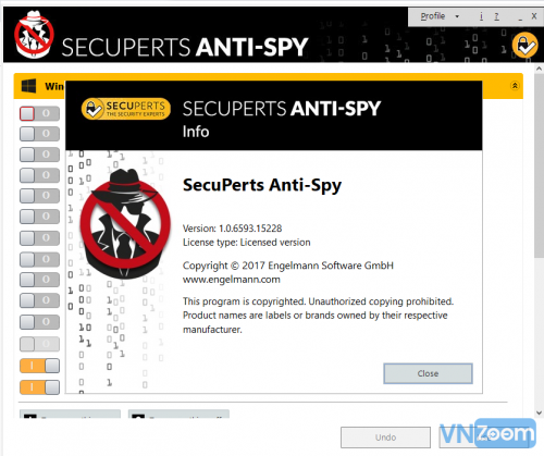 Bản Quyền SecuPerts Anti Spy for Windows 10 1