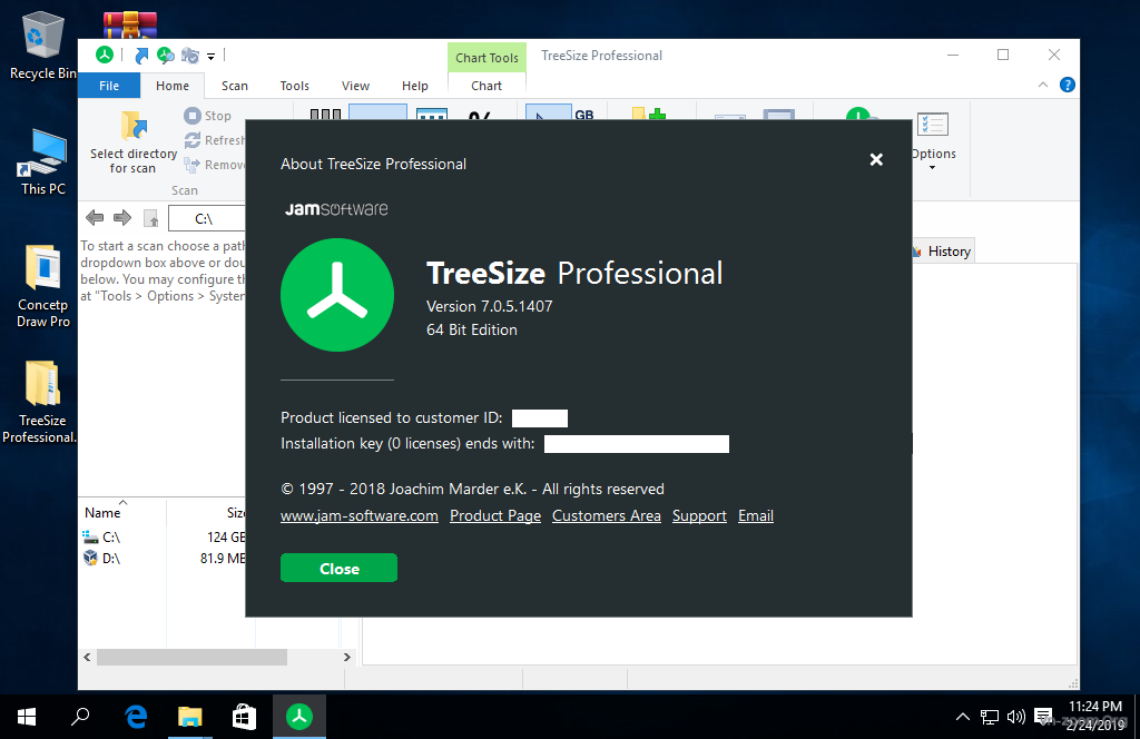 instaling TreeSize Professional 9.0.1.1830