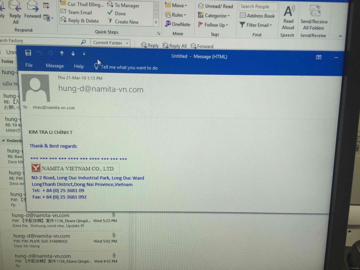 Hỏi/ Thắc mắc - Lỗi font trong mail outlook khi nhận từ người gửi ...