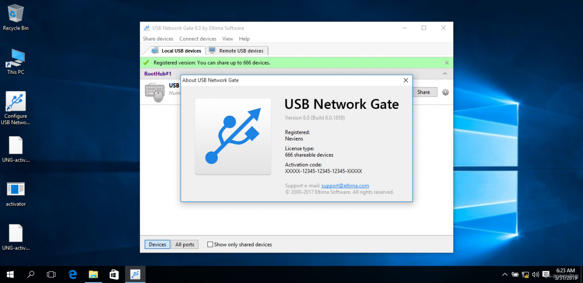 usb network gate activation codes