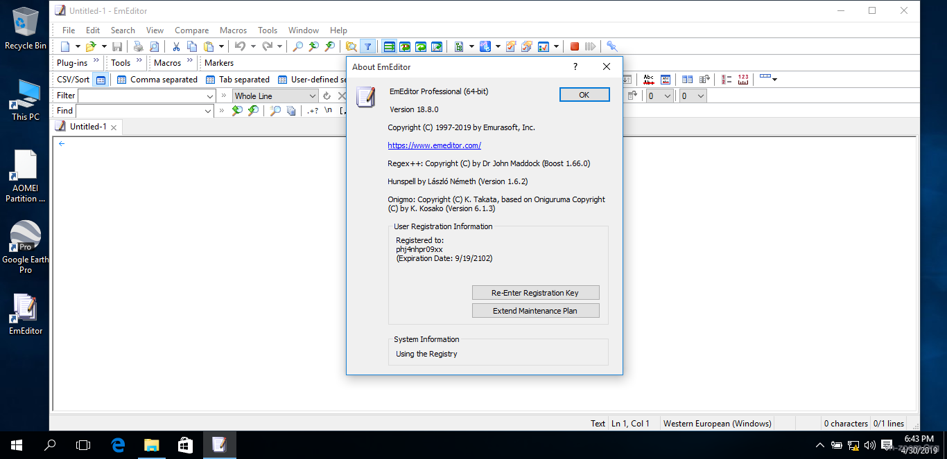 EmEditor Professional 22.5.0 download the new version