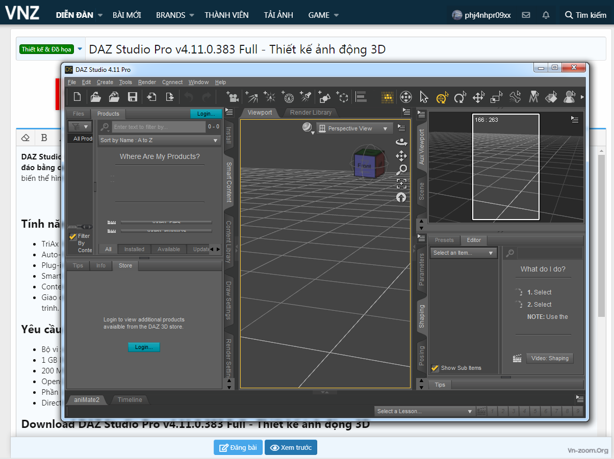 Thiết kế & Đồ họa - DAZ Studio Professional .30 (x64) Full - Thiết kế  ảnh động 3D | VN-Zoom | Cộng đồng Chia Sẻ Kiến Thức Công Nghệ và Phần Mềm  Máy Tính