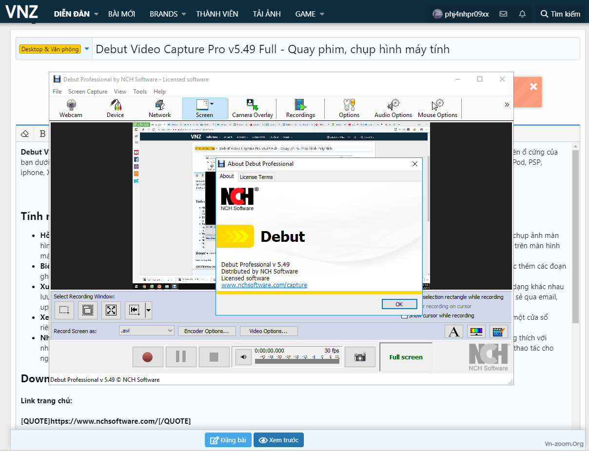 use debut video capture software