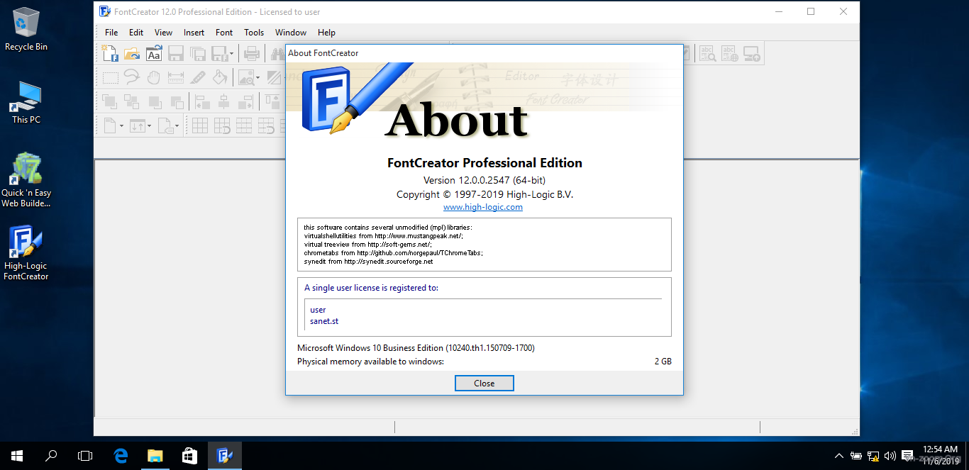 free instal FontCreator Professional 15.0.0.2936