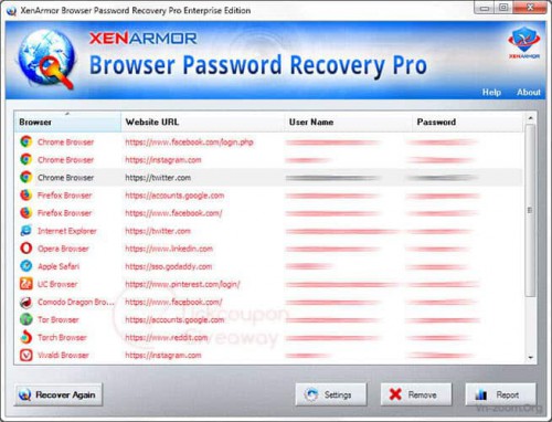 xenarmor browser password recovery pro personal edition giveaway