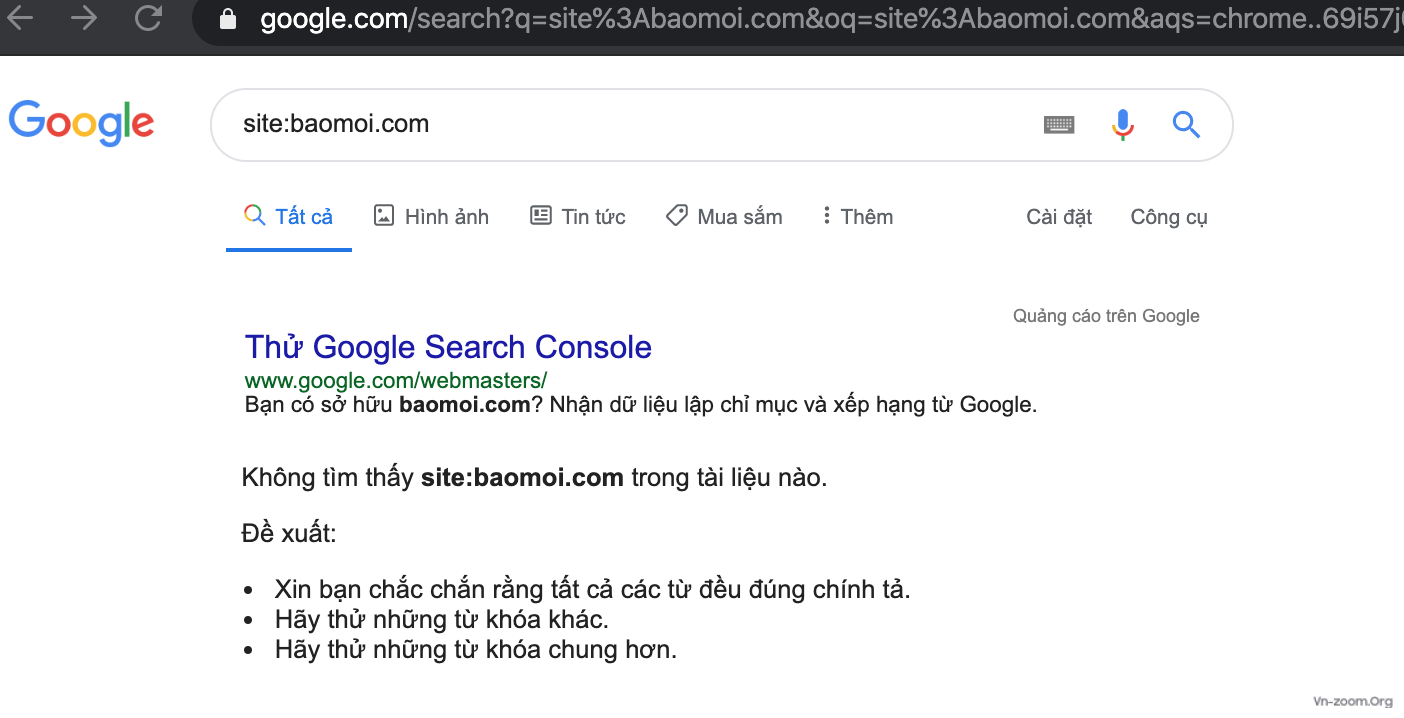 Google xoá bỏ tên miền Báo Mới (baomoi.com) ra khỏi kết quả tìm ...