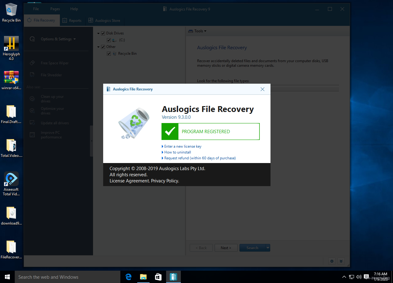 Auslogics File Recovery Pro 11.0.0.4 for windows download free