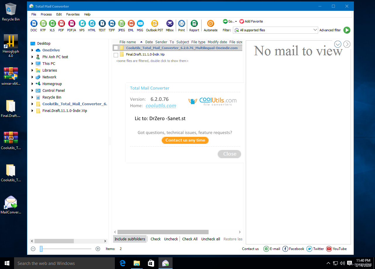 Coolutils Total Mail Converter Pro 7.1.0.617 for mac instal