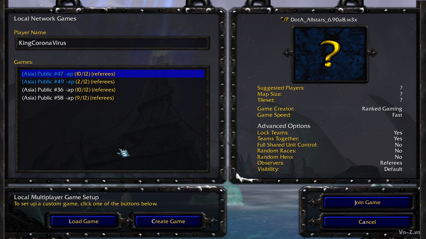 Game Miễn Phí - Warcraft 3 gốc - Dota 1 no hackmap (hướng dẫn cài đặt và chơi online bằng RGC) 32