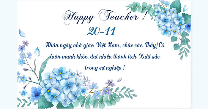 VN-Zoom xin chúc mừng ngày Nhà giáo Việt Nam! Đó là dịp để chúng ta bày tỏ sự biết ơn đến những người thầy đã dạy dỗ, trao truyền tri thức cho chúng ta. Hãy cùng chia sẻ những lời chúc tốt đẹp nhất, gửi đến các thầy cô giáo trong và ngoài Trường, truyền tải tinh thần tri ân và biết ơn của chúng ta.