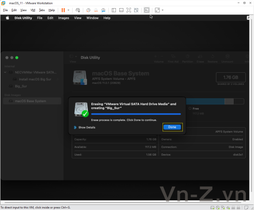macOS on VMware 65