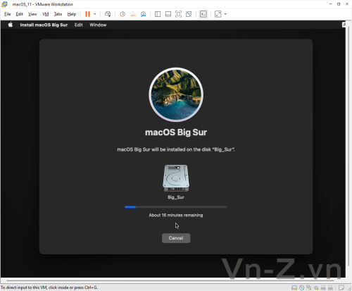 macOS on VMware 72a