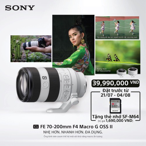 Bản sao Pre Order Sony FE 70 200MM F4 Macro G OS II 