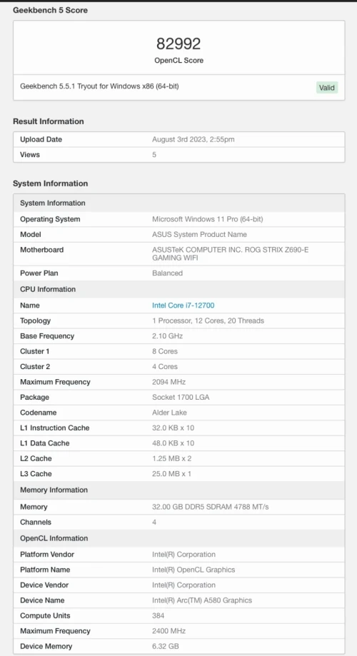 Arc A580