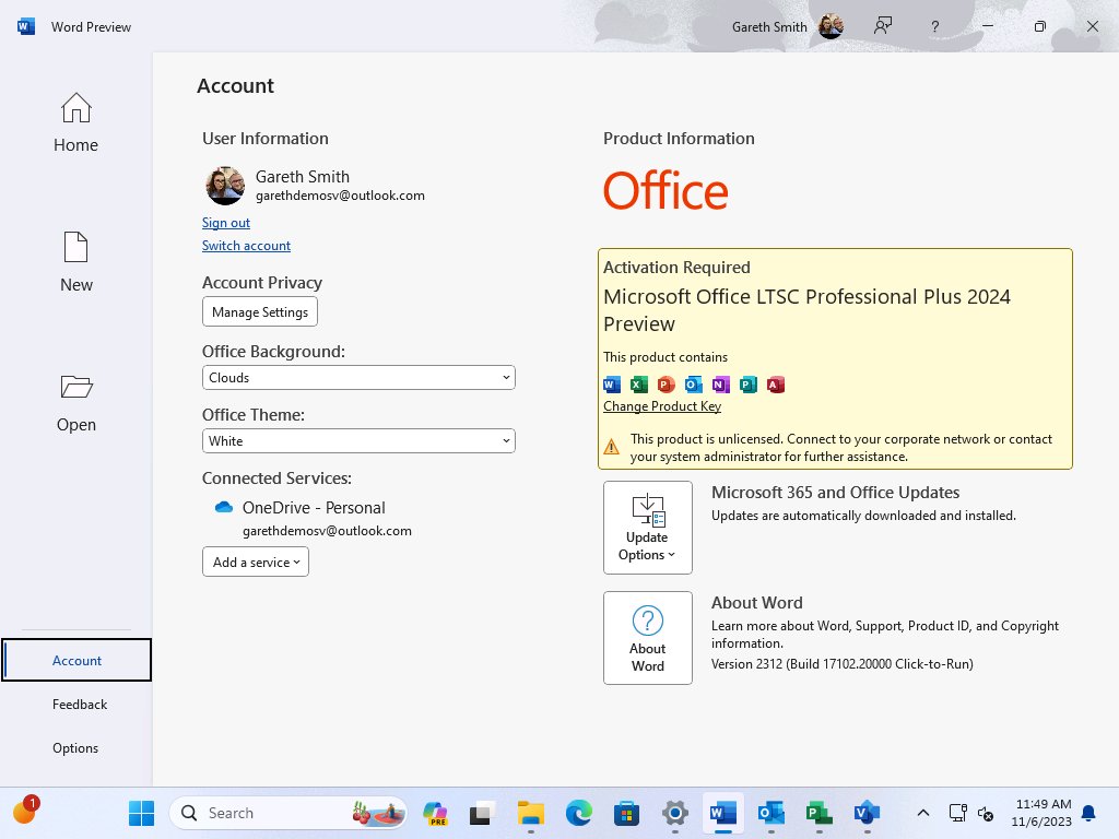 Rò rỉ phiên bản Preview Microsoft Office 2024 Page 2 VNZoom Cộng