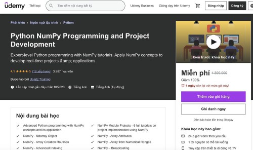 Python NumPy Programming and Project Development