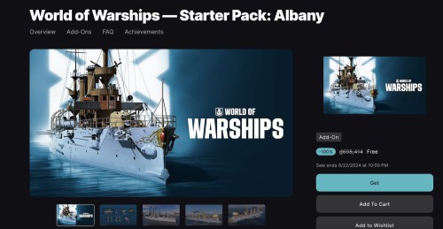 World of Warships — Starter Pack Albany