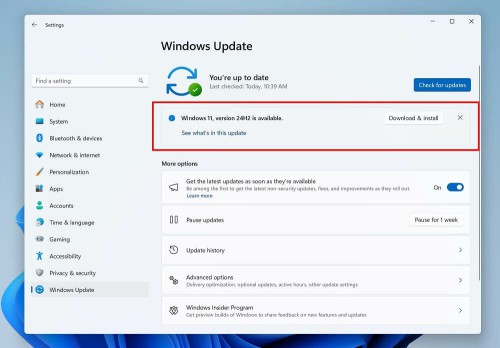 Windows 11 24H2 update